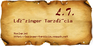 Lézinger Tarzícia névjegykártya